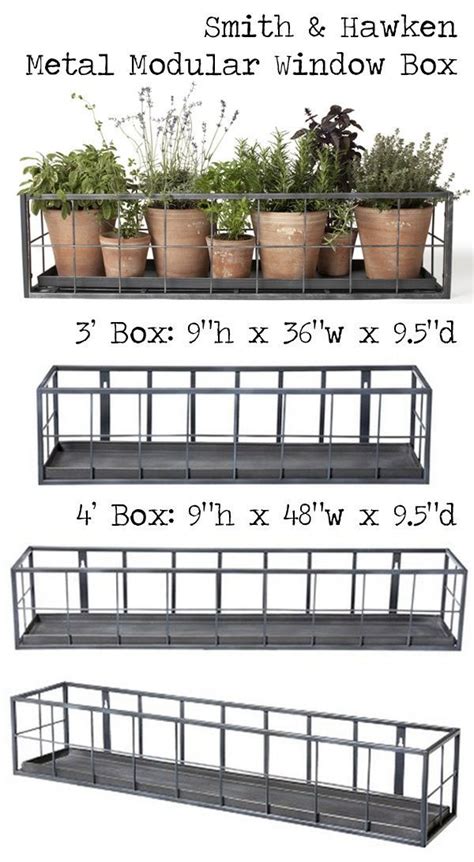 smith and hawken metal modular window box|Smith & Hawken Baskets, Pots & Window Boxes for sale .